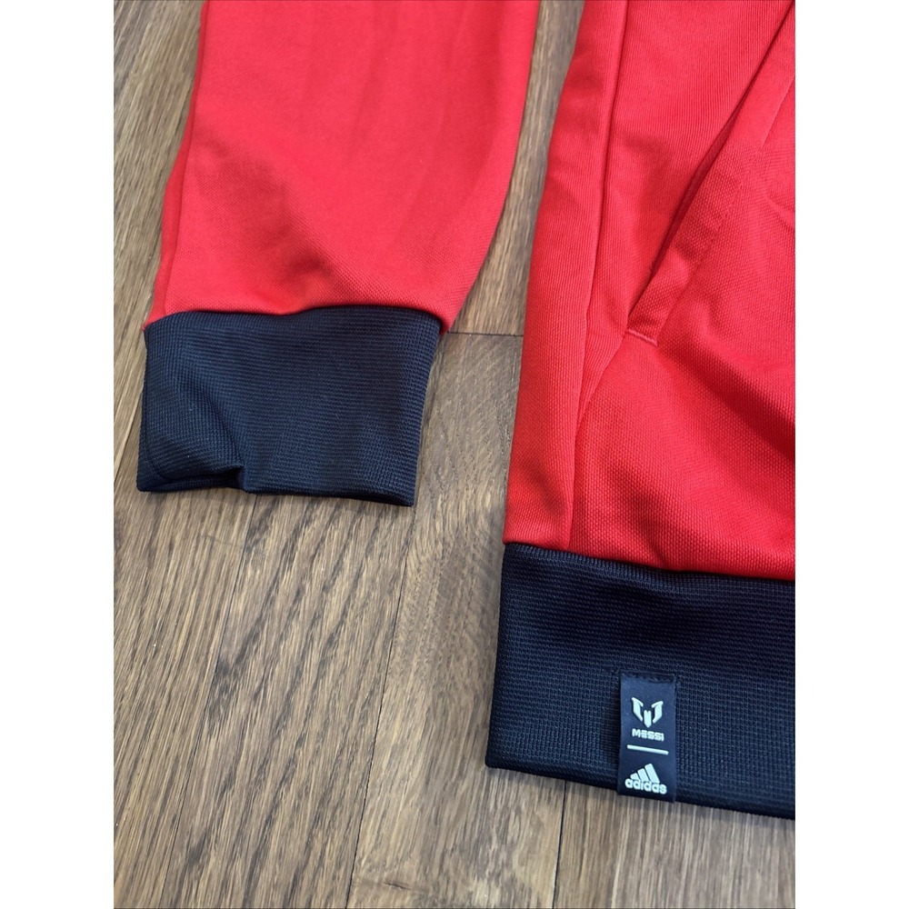 Adidas Jacket Mens Red Black Messi Aeroready Track Full Zip Balon Te Adro-Large - Picture 8 of 11
